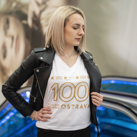 Dámské triko - "100 LET - Basic" / bílé