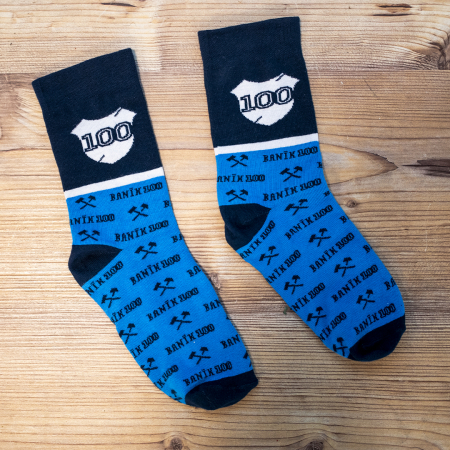 Ponožky - "Baník 100 - Logo" / 2022