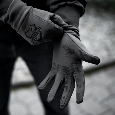 Softshellové rukavice - "BO - Logo" / 2022 / šedé
